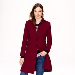 Red J Crew Coat